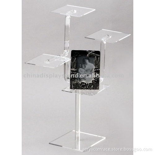 lucite floor photo holder display stand